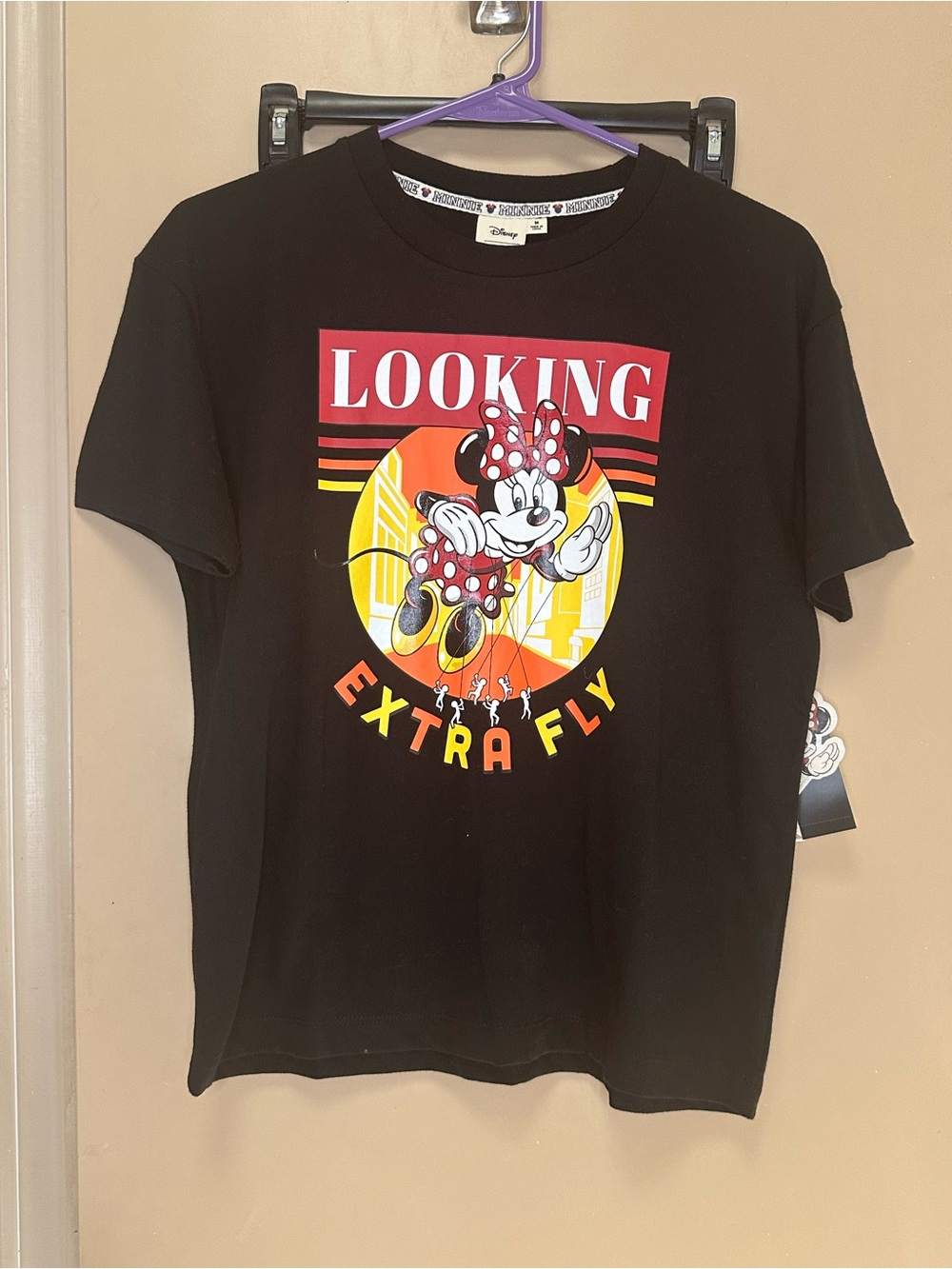 Disney Black Minnie Mouse 'Looking Extra Fly' Graphic Tee